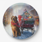 Iers Setter Kerstmis Feestelijk Seizoen Papieren Bordje (Voorkant)