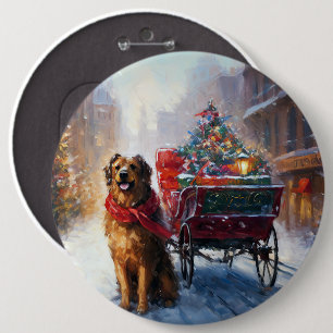 Iers Setter Kerstmis Feestelijk Seizoen Ronde Button 6,0 Cm