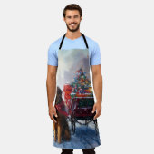 Iers Setter Kerstmis Feestelijk Seizoen Schort (Gedragen)