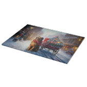 Iers Setter Kerstmis Feestelijk Seizoen Snijplank (Hoek)