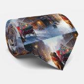 Iers Setter Kerstmis Feestelijk Seizoen Stropdas (Opgerold)