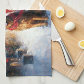 Iers Setter Kerstmis Feestelijk Seizoen Theedoek (Quarter Fold)