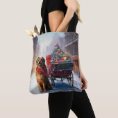 Iers Setter Kerstmis Feestelijk Seizoen Tote Bag (Dichtbij)