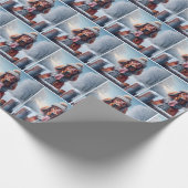 Iers setter met wintersjaal en Pet Cadeaupapier (Hoek)