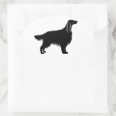 Iers setter silhouet ovale sticker (Tas)