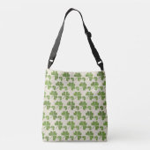 Iers Shamrock clover-patroon Crossbody Tas (Achterkant)