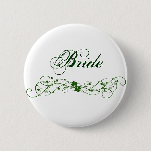 Iers Shamrock-ontwerp Ronde Button 5,7 Cm (Voorkant)
