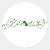 Iers Shamrock ontwerp Ronde Sticker (Voorkant)