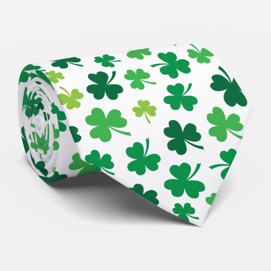 Iers Shamrock Stropdas | Sint-Patricks-dag-Attire (Opgerold)