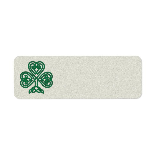 IERS SHAMROCK SYMBOOL ADRESETIKETTEN ETIKET (Voorkant)