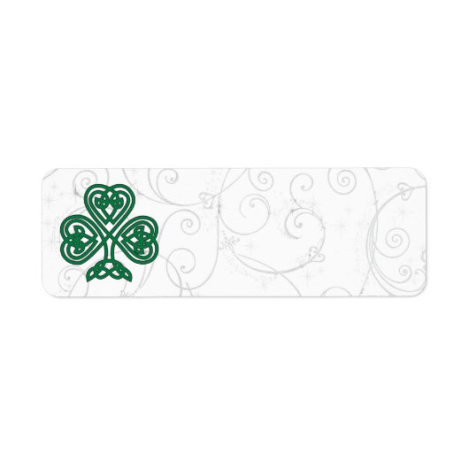 IERS SHAMROCK SYMBOOL ADRESETIKETTEN ETIKET (Voorkant)