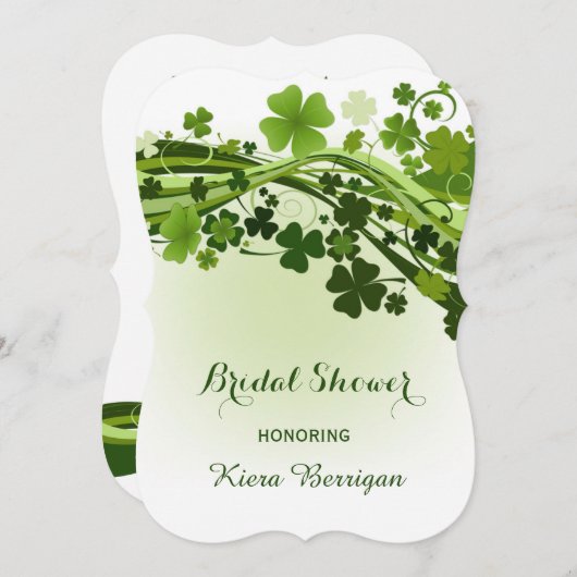 iers shamrock-Vrijgezellenfeest Kaart (Voorkant / Achterkant)