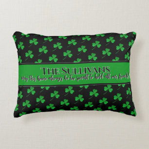 Iers shamrocks patroon gepersonaliseerd gezellig h accent kussen