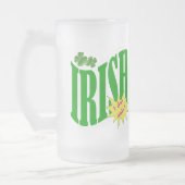 Iers slechts één dag matglas bierpul (Links)