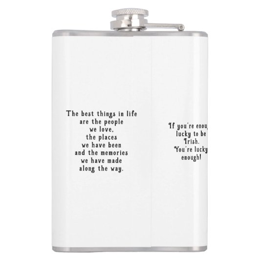 Iers spreekwoord, Boho Rainbow St. Patrick's Day Heupfles (Achterkant)