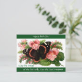 Iers spreekwoord Happy Birthday Butterfly PC Brief Briefkaart (Staand voorkant)
