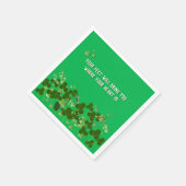 Iers spreekwoord met shamrocks servet (Hoek)