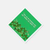 Iers spreekwoord met shamrocks servet (Hoek)