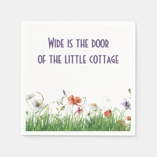 Iers spreekwoord met wilde bloemen servet (Voorkant)