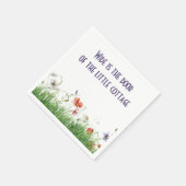 Iers spreekwoord met wilde bloemen servet (Hoek)