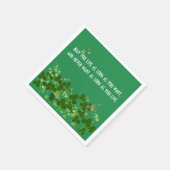 Iers spreekwoord op groen met shamrocks servet (Hoek)