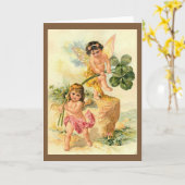  Iers St Patrick's Day Shamrock en Faerie Kaart (Gele Bloem)