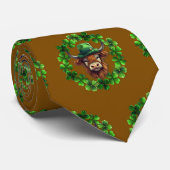 Iers Stier Patroon St. Paddys Day Stropdas (Opgerold)