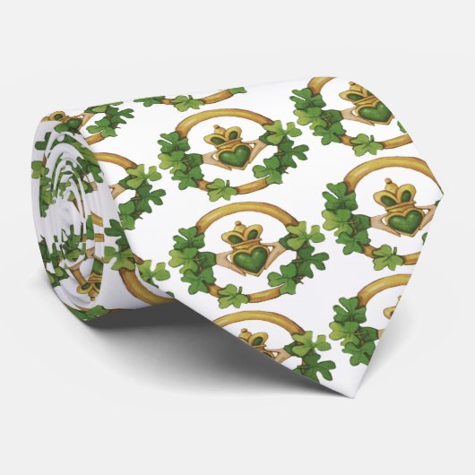 Iers Stropdas Claddagh (Opgerold)