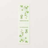 Iers swirly shamrock Tafelnummer Visitekaartje (Buitenkant ongevouwen)