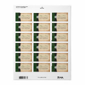 Iers Tartan Claddagh Bruiloft Retouradres Label (Full Sheet)