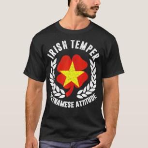 Iers temperament Vietnamese houding vlag St Patric T-shirt