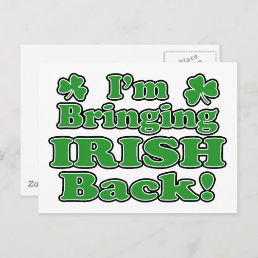 Iers terug naar Briefkaart (Voorkant / Achterkant)