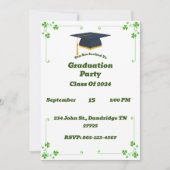 Iers thema afstudeerfeest uitnodiging (Voorkant)