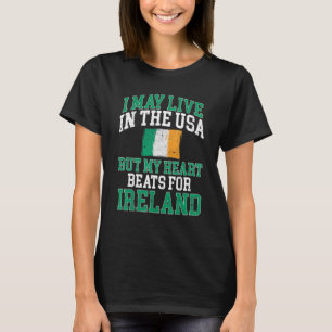 Iers thuis mijn hart slaat op Ierland T-shirt