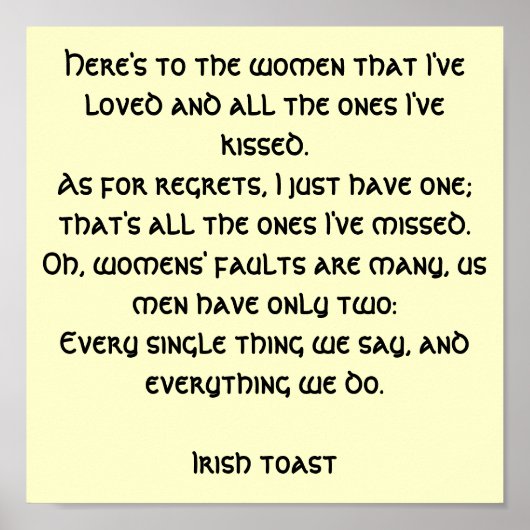 Iers Toast Poster (Voorkant)