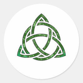 Iers trifecta groen kussen ronde sticker