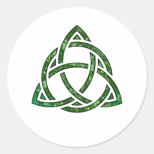 Iers trifecta groen kussen ronde sticker (Voorkant)