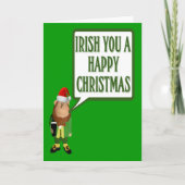 Iers u gelukkige Kerstmis Feestdagen Kaart (Voorkant)
