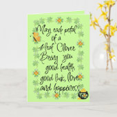 Iers u goed geluk - Wenskaart Kaart (Gele Bloem)