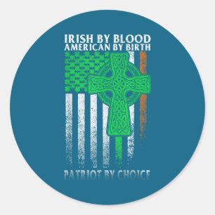 Iers van bloed Amerikaans van geboorte Ierland Mar Ronde Sticker