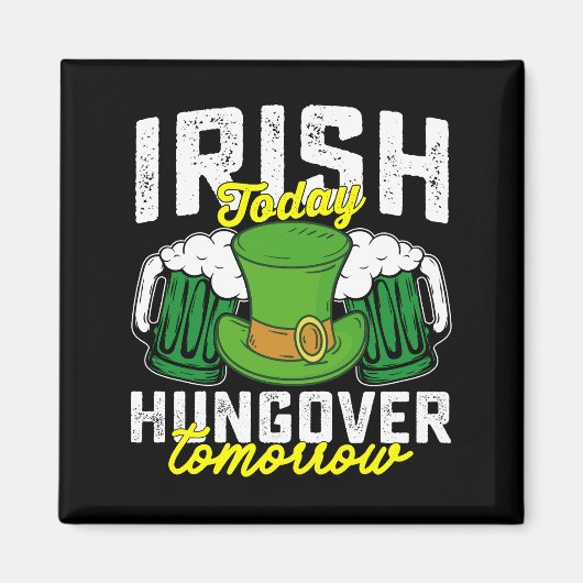 Iers Vandaag Kat Morgen Grappig St Patrick's Magneet (Voorkant)