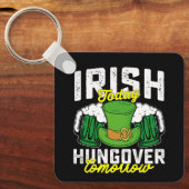 Iers Vandaag Kat Morgen Grappig St Patrick's Sleutelhanger (Voorkant)