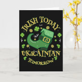 Iers vandaag, Oekraïne morgen St. Patrick's Day Kaart (Gele Bloem)