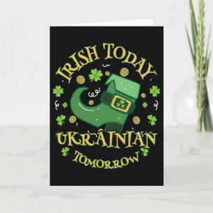 Iers Vandaag Oekraïne Morgen St. Patrick's Day Kaart