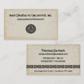 Iers Visitekaartje : Celtisch symbool en balk (Voorkant / Achterkant)