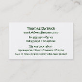 Iers Visitekaartje : Dubbel Shamrock Design G1 (Achterkant)