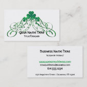 Iers Visitekaartje : Ierse klaver en wijnstokken D (Voorkant / Achterkant)