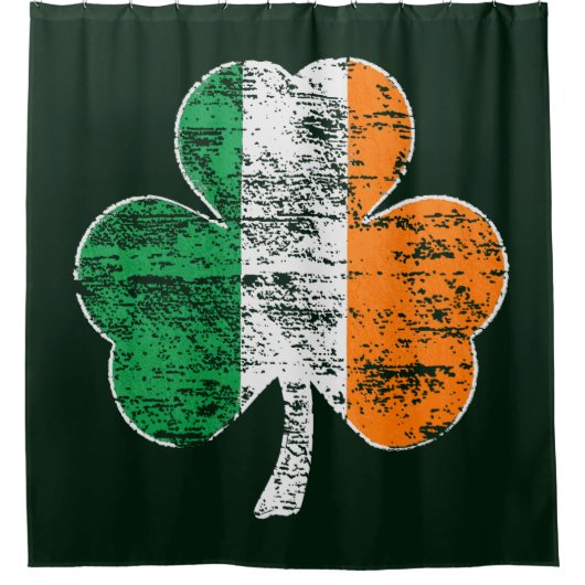  Iers Vlag Shamrock Shower Curtain Douchegordijn (Voorkant)