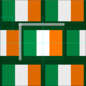 Iers vlagpatroon aangepaste stof DIY textiel (Delen)