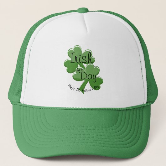 Iers voor een dag gelukkig St. Patrick's Day Trucker Pet (Voorkant)